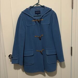 J. McLaughlin Pretty Blue Wool Blend Toggle Coat